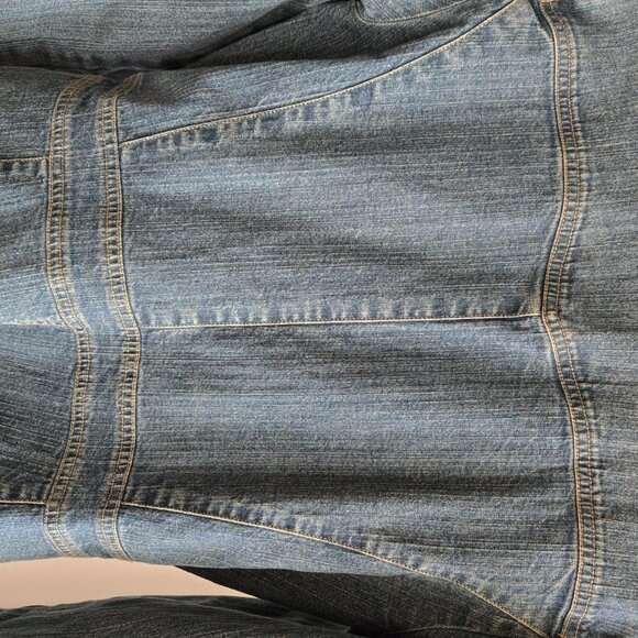 Axcess Liz Claiborne Stretch Denim Jean Jacket Women's Large Blue NICE! - Picture 5 of 11